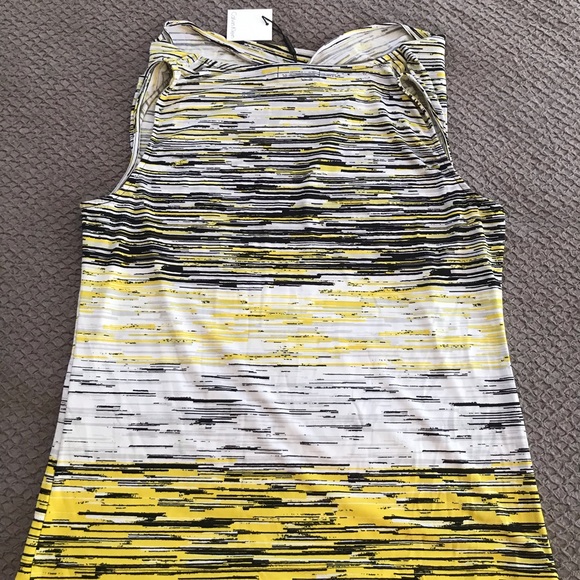 Calvin Klein black, white, grey and yellow sleeveless top NWT - Picture 2 of 9